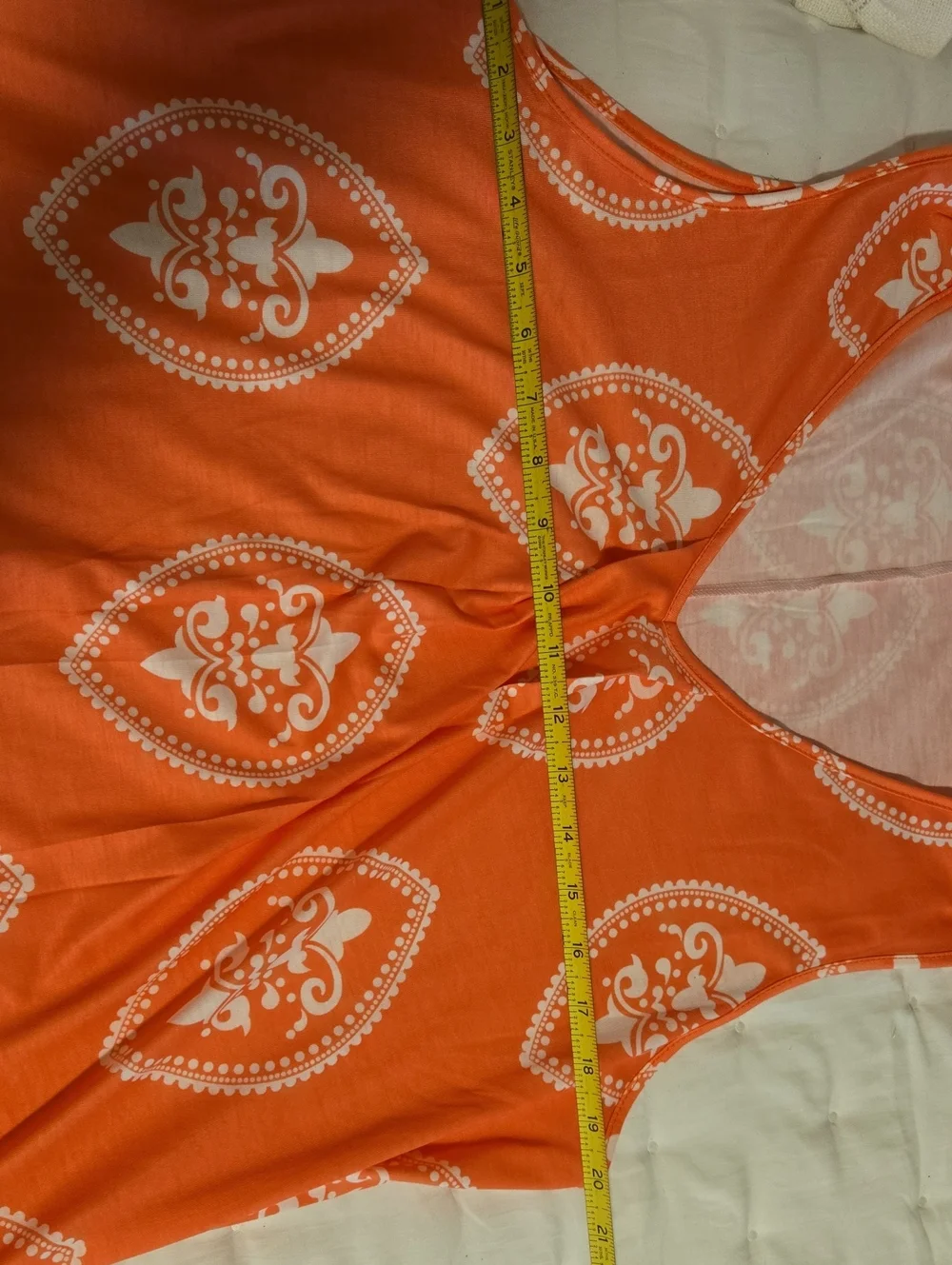 Sleeveless Coral Print Shift Dress
